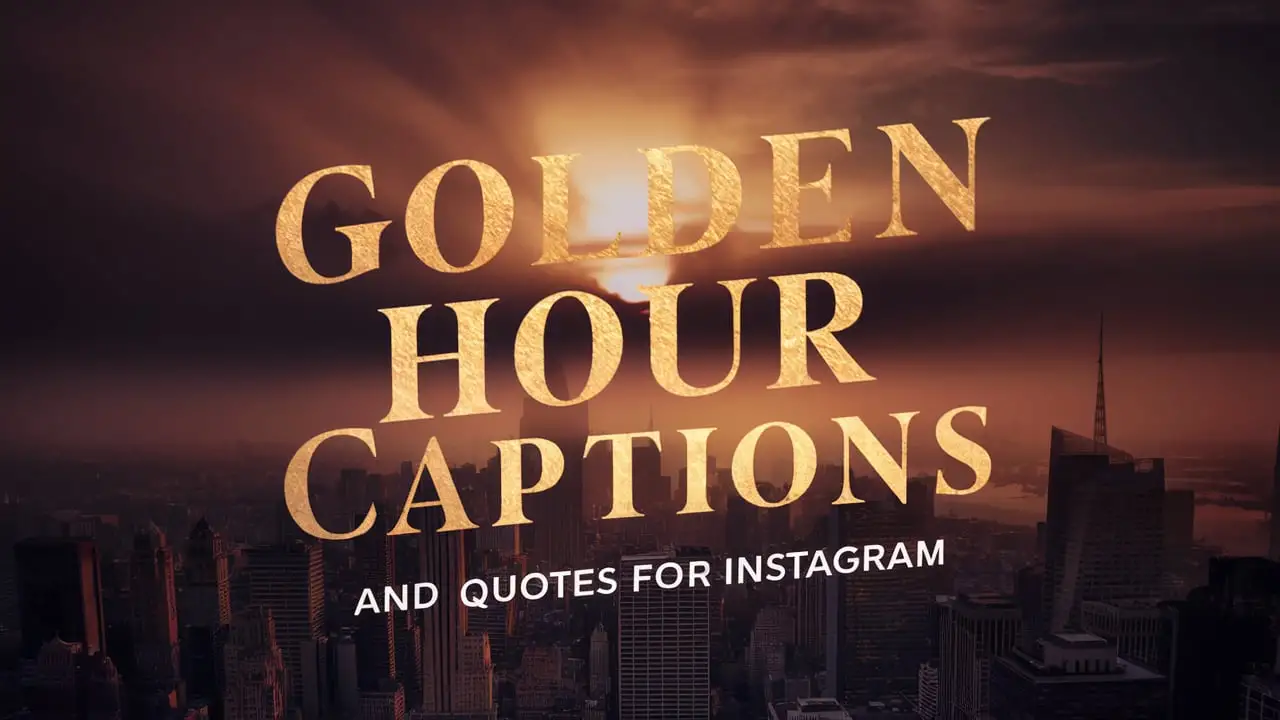 Golden Hour Captions and Quotes for Instagram