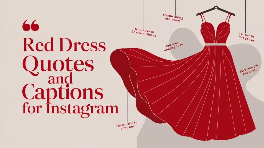 Red Dress Instagram Quotes for Fearless Women