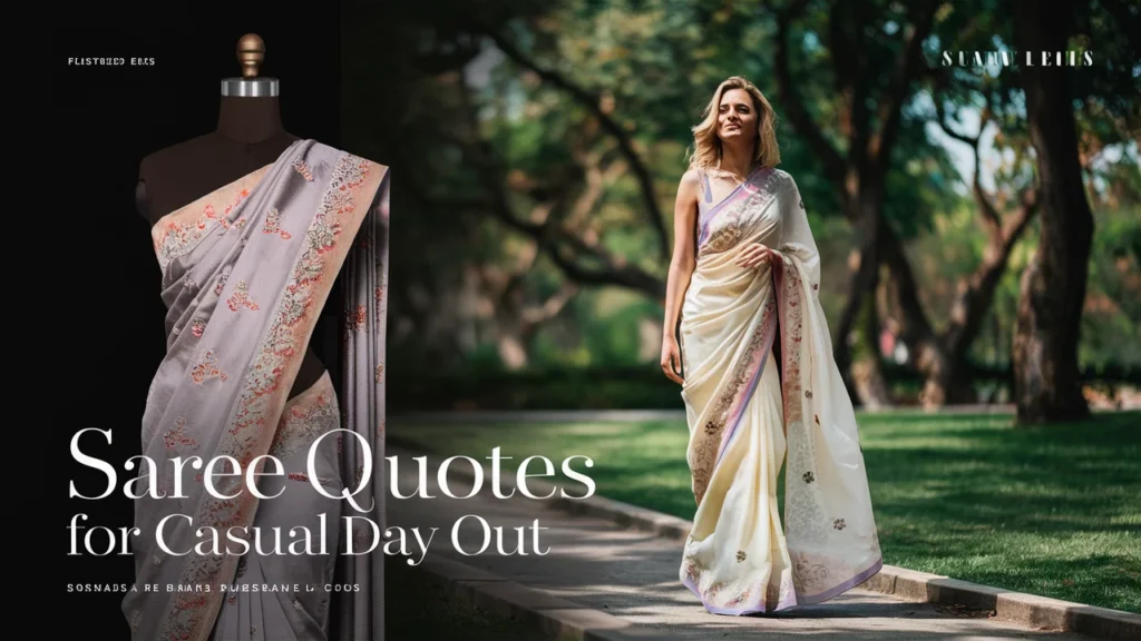 Saree Quotes for Casual Day Out 