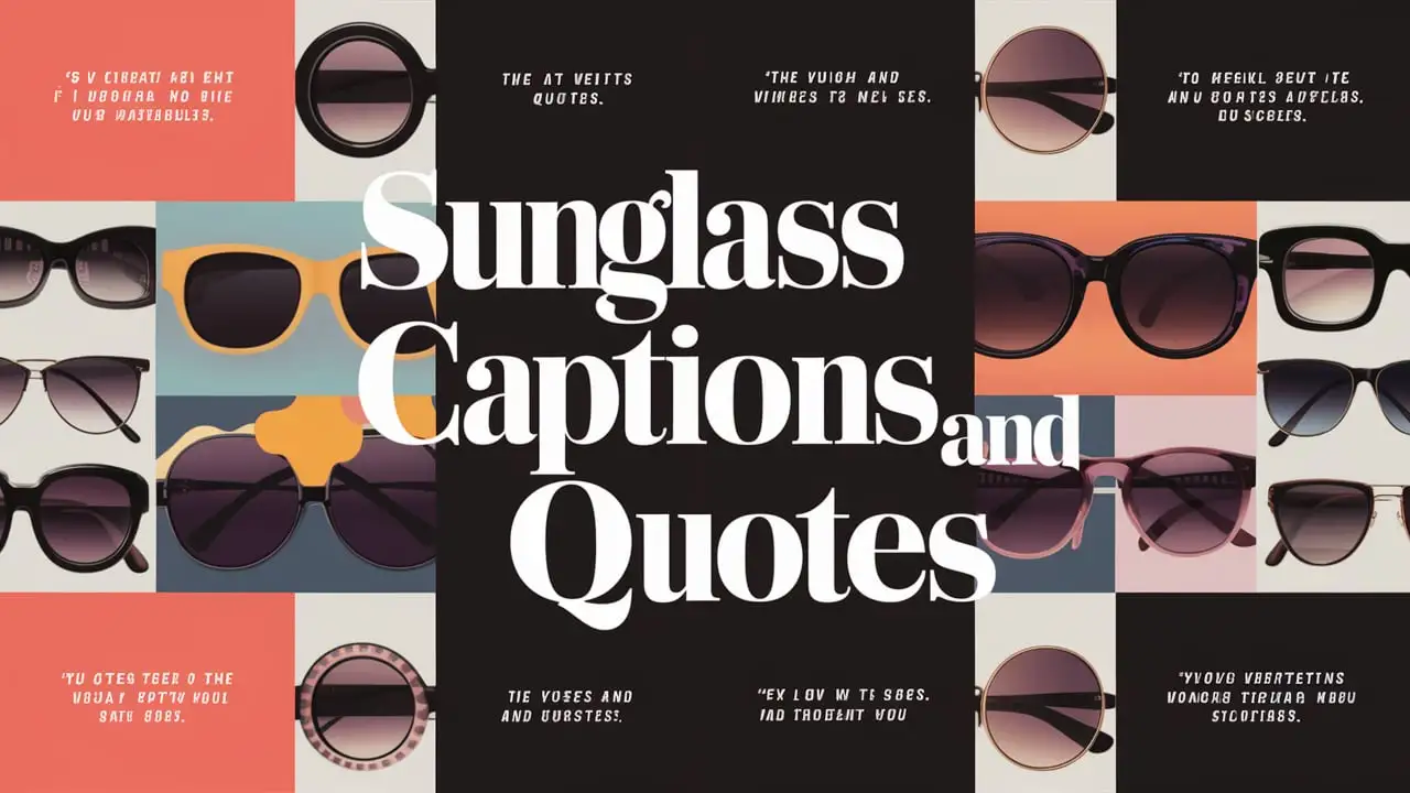 Sunglass Captions and Quotes