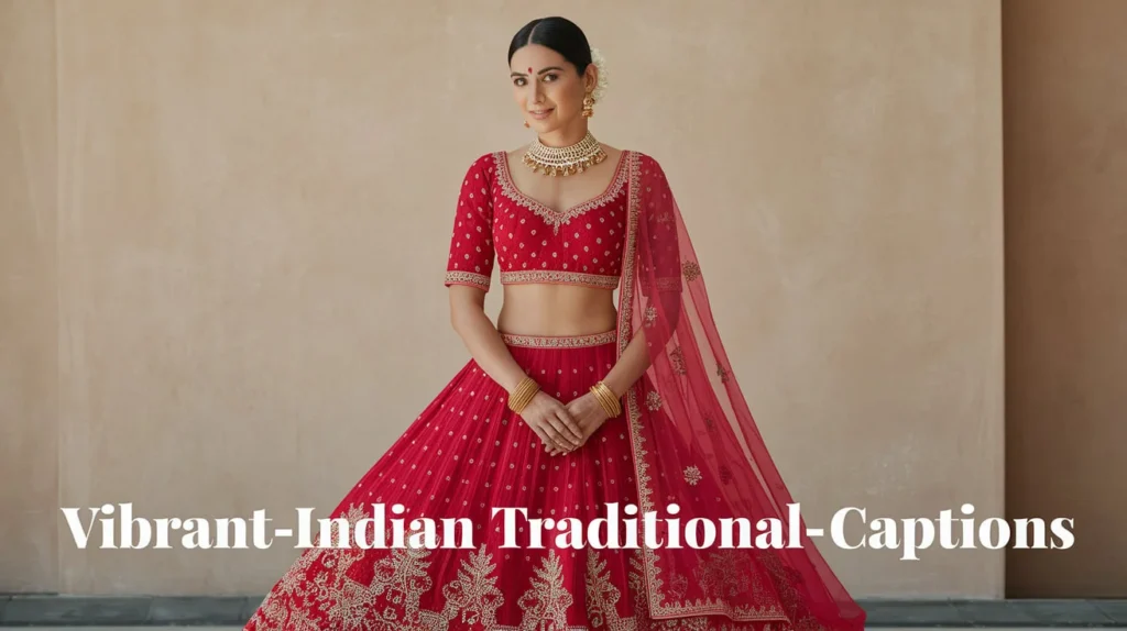  Vibrant Indian Traditional Outfit Captions