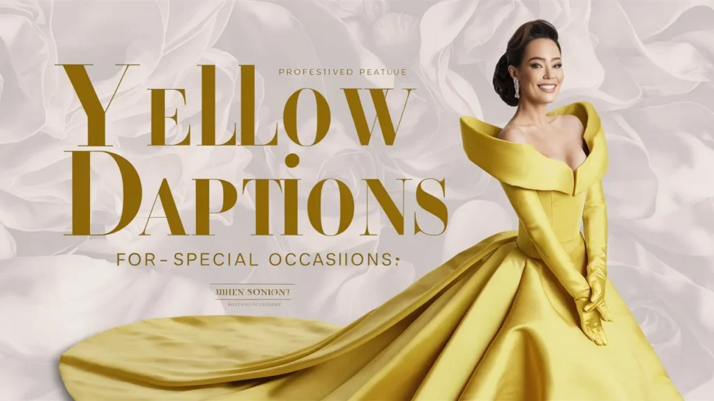 Yellow Dress Captions for Special Occasions